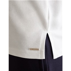 Футболка-поло из фактурного трикотажа