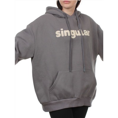 2622 GRAY Толстовка женская (85% хлопок, 10% полиэстер, 5% спандекс)