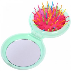 Расческа массажная складная "ФЭНТАЗИ", микс 4 дизайна, 6,5*2см (PVC коробка)