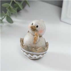 Фигурка полистоун «Цыплёнок в скорлупке», 5×4.5×6.5 см