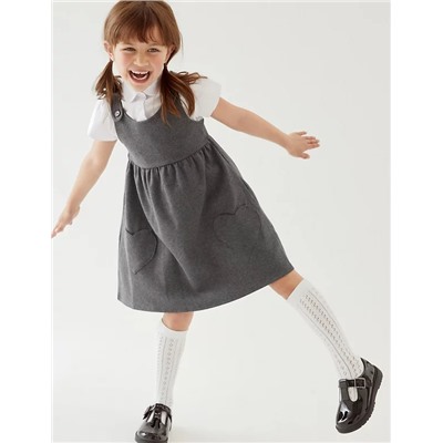 School Girls' Cotton Pinafore (2-12 Yrs)