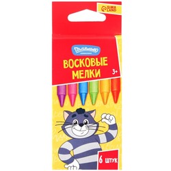 Восковые мелки - карандаши «Простоквашино», 6 цветов