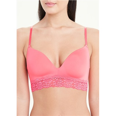 Lace Trim Non Wired Bra