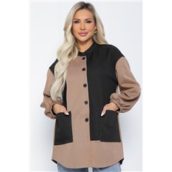 Рубашка Универ (бежево-черная) Б12494-24