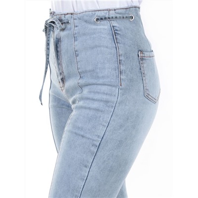 0062 GRAY/BLUE Джинсы женские зауженные YTD JEANS