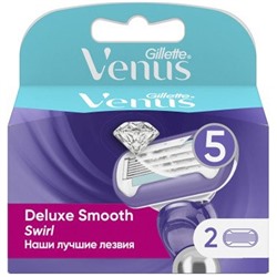 1 Кассеты VENUS SWIRL Deluxe Smooth с 5-ю лезвиями женские "6"