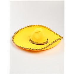 УЦЕНКА Карнавальная шляпа «Сомбреро», жёлтая