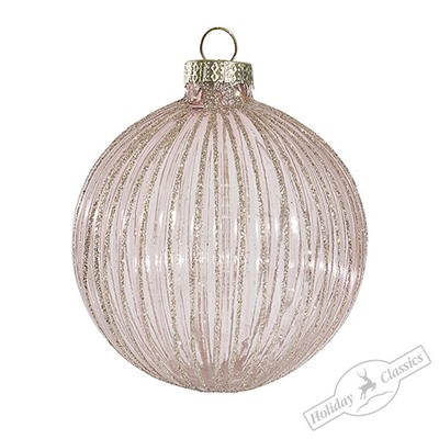 Шар "Розовый сапфир" (стекло) 8 см