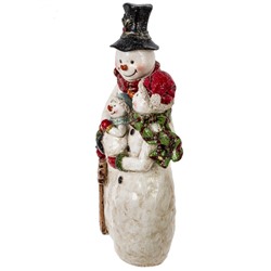 GAEM Фигурка декоративная "Снеговики", L18 W9 H31 см