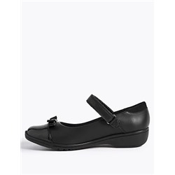 Kids' Leather Wedge School Shoes (13 Small - 7 Large)