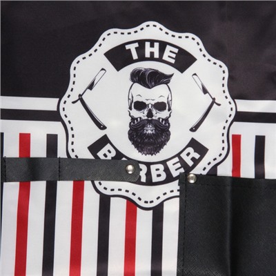 Фартук парикмахерский "BARBER", цвет черный, 70*82,5см (текстиль)