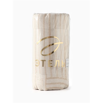 Плед «Этель» Cotton 150×240 см, бежевый, хлопок100%