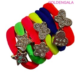 Набор резинок эластичных с украшением качества набор 6 шт 4 см тип 2