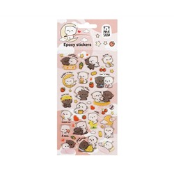 Наклейки гелевые MESHU "Cute kittens", 10*23см, пакет европодвес
