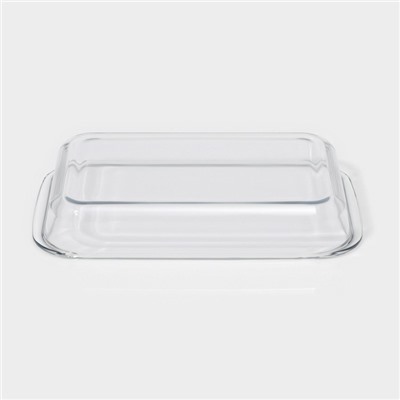 Набор форм для запекания и выпечки Доляна «Фуэго», 2.1/3 л, 2 шт., жаропрочное стекло, прозрачный