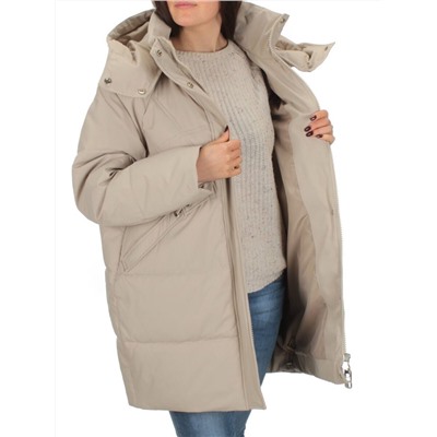 H23-680 BEIGE Куртка зимняя облегченная женская (150 гр. холлофайбер)