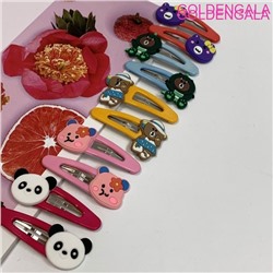 Зажим "тик-так" детский размер 6 см 5 пар ТК2