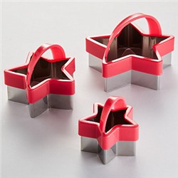 Набор кулинарных форм ВЕ-4481/3 3шт Звезда 8 6 5 см розовый (144)