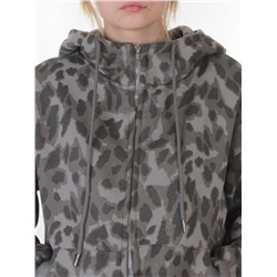 869-3 GRAY/LEOPARD Костюм спортивный зимний женский (95% хлопок, 5% полиэстер)