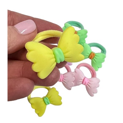 Резинки детские для волос (бантики) 2 шт РД6 тип 4