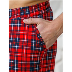 М43 Брюки клетка красный Свт