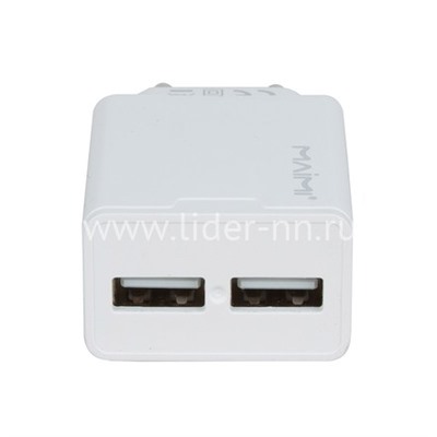 СЗУ Type-C 2 USB выхода (2400mAh/5V) MAIMI T28 (белый)