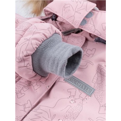 Комплект зимний для девочки NIKASTYLE 7з0224 Пудра серый