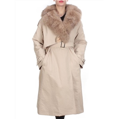 21003 BEIGE Пальто зимнее женское MAILILUO (150 гр. холлофайбера)