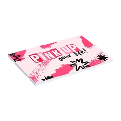 Планинг недатированный A6, с открывными листами, 50 листов, на склейке, мягкая обложка, PINK STYLE
