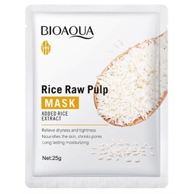 BIOAQUA Mask Added Rice Extract Увлажняющая тканевая маска с экстрактом риса 25 г 4