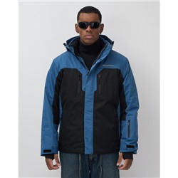 Горнолыжная куртка мужская зимняя черного цвета 7612Ch