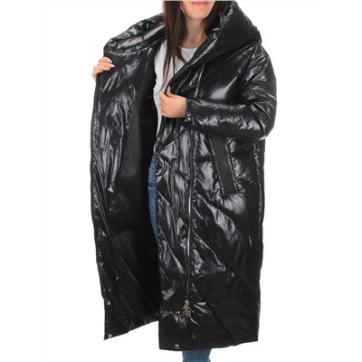 22-185 BLACK Пальто зимнее женское (200 гр. холлофайбер)