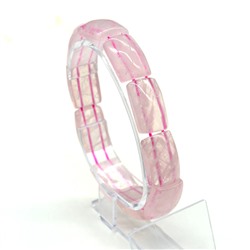 Браслет из Розового кварца сегмент 13*17мм, 32,4г