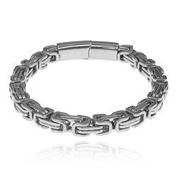 BS764-02 Браслет Цепь, 20,5см, цвет серебряный