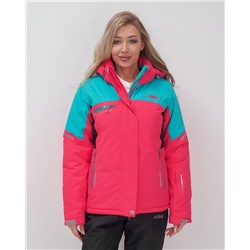 Горнолыжный костюм женский зимний УЦЕНКА малинового цвета 02810M
