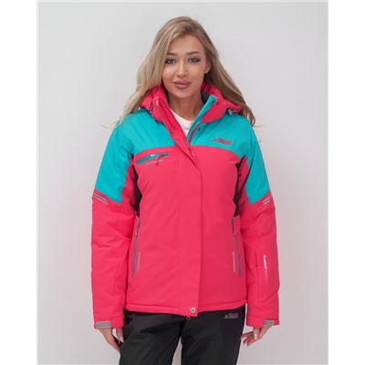 Горнолыжный костюм женский зимний УЦЕНКА малинового цвета 02810M