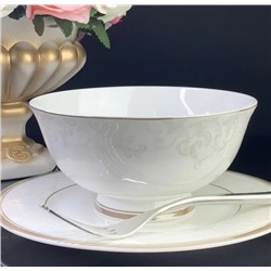 145-133 Набор из 6 салатников 15см СЕРЫЙ ШЕЛК в под.уп.(х6)Костяной фарфор