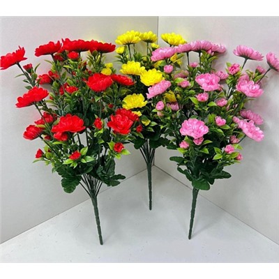 Цветы искусственные декоративные Хризантема кустовая 18 веток 54 цветка 45 см