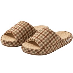 Graphic linen slippers Women's spring and summer 2024 new indoor sweat absorption home beef tendon bottom anti -slip men's four seasons