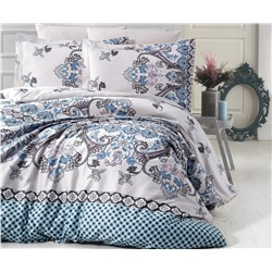 2 сп. Евро Комплект Постельного Белья Cotton Saten Vigo Bej - Altınbaşak