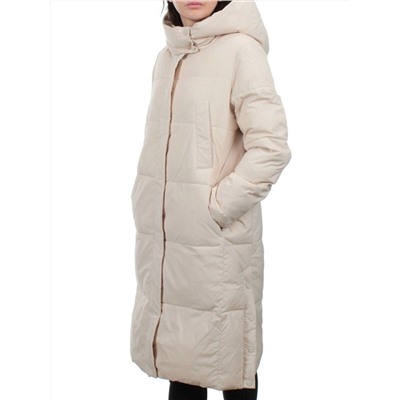 56009 BEIGE Пальто зимнее женское (холлофайбер 150 гр.)