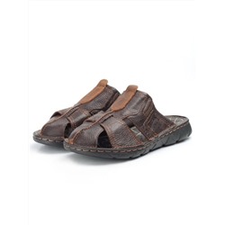 P2322-10 BROWN Тапочки мужские (натуральная кожа)
