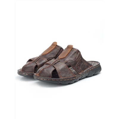 P2322-10 BROWN Тапочки мужские (натуральная кожа)