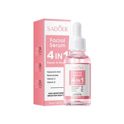 Восстанавливающая питательная сыворотка для лица SADOER Facial Serum 4 in 1 Repair & Nourish, 30мл
