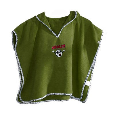 Детское Полотенце-Пончо на 2-5 года Funny Football - Yeşil Panço - EcoCotton