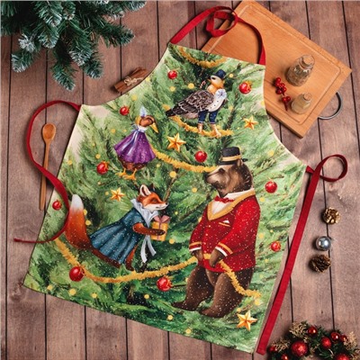 Фартук новогодний "Этель" Noble Christmas 60х70см, 100% хлопок, саржа 190 гр/м2