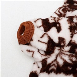 Комбинезон «Олени» с капюшоном, размер M (ДС 30 см, ОГ 40 см, ОШ 30 см), коричневый