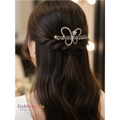 Заколка автомат для волос с кристаллами «Блеск элегантности» ЭЛЗ11/03