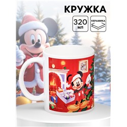 Кружка керамическая новогодняя «С Новым годом!», 320 мл, Микки Маус