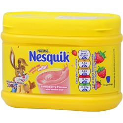 Nesquik. Молочный коктейль Клубника 300 гр. пласт.банка
